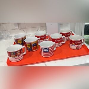 Campbell's Soup Mug Set - Red and White set of 8 !!!